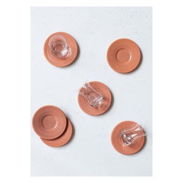 The Mia Noon Somon 13 cm 6'lı Çay Tabağı Set