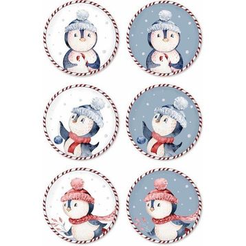 The Mia Penguin 6'lı 19 cm Pasta Tabak