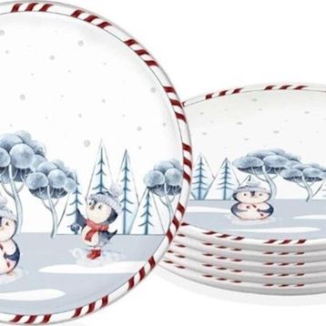 The Mia Penguin 6'lı Seti 26 CM Servis Tabağı