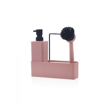 The Mia Plain Pembe Sıvı Sabunluk Seti