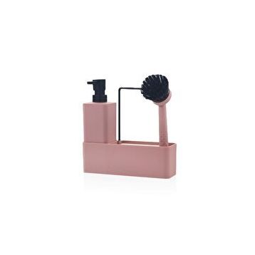 The Mia Plain Pembe Sıvı Sabunluk Seti