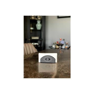 The Mia Siyah Eye 16x8 cm Peçetelik