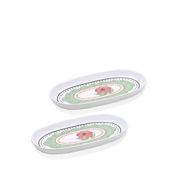 The Mia Spring Seramik Oval 2'li Servis Tabağı