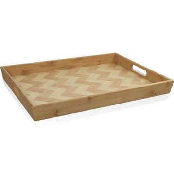 The Mia TPS0073 Wicker 40x30 CM Bambu Tepsi