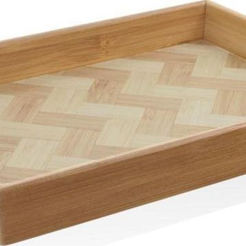 The Mia TPS0074 Wicker 33x23 CM Bambu Tepsi