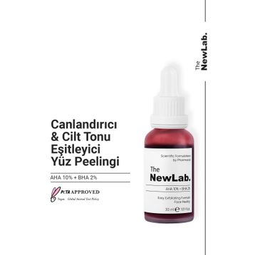 The NewLab Canlandırıcı Cilt Tonu Eşitleyici AHA 10% BHA 2% 30 ml Kırmızı Peeling Serum
