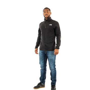 The North Face 100 Glacier 1/4 Zip Erkek Siyah Sweatshirt