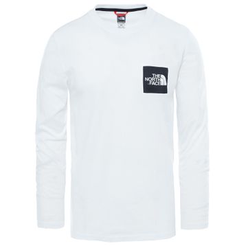 The North Face Beyaz M L S Fine Tee Erkek Outdoor Uzun Kollu Tişört