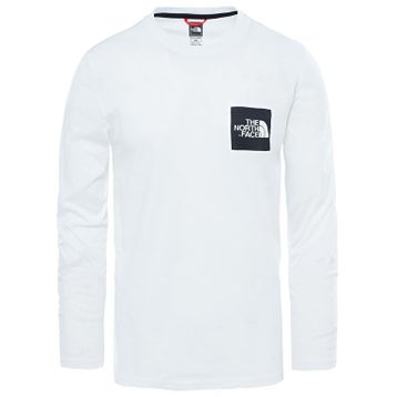 The North Face Beyaz M L S Fine Tee Erkek Outdoor Uzun Kollu Tişört