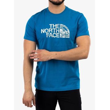 The North Face NF00A3G1M191 Woodcut Mavi Erkek T-shirt