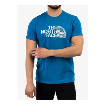 The North Face NF00A3G1M191 Woodcut Mavi Erkek T-shirt