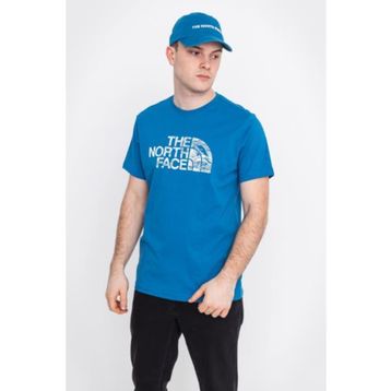 The North Face NF00A3G1M191 Woodcut Mavi Erkek T-shirt
