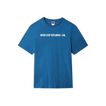 The North Face Nf0A3Bs4M191 M S/S Open Gate Tee Bisiklet Yaka Düz Mavi Erkek T-shirt