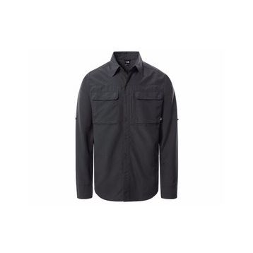 The North Face NF0A4T180C51 M L/S Sequoia Shirt Erkek Gri Outdoor Gömlek