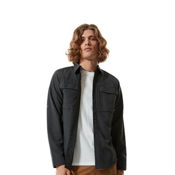 The North Face NF0A4T180C51 M L/S Sequoia Shirt Erkek Gri Outdoor Gömlek