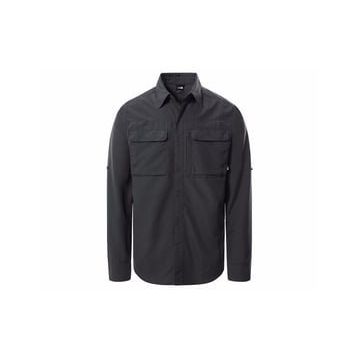 The North Face NF0A4T180C51 M L/S Sequoia Shirt Erkek Gri Outdoor Gömlek
