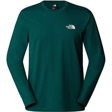 The North Face NF0A87QN6GI1 Yeşil M L/S Simple Dome Tee Erkek Günlük Uzun Kollu Tişört