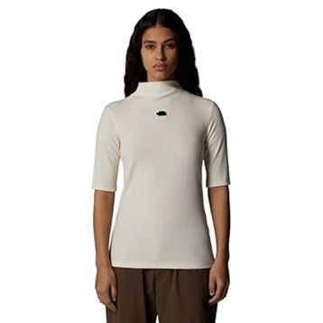 The North Face NF0A89C3QLI1 Beyaz W S/s Mock Neck Slim Tee Kadın Outdoor Tişörtü