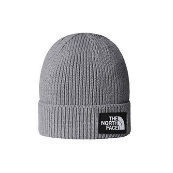 The North Face NF0A8CHEDYY1 Gri Logo Box Cuffed Unisex Outdoor Bere