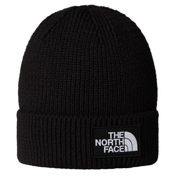 The North Face NF0A8CHEJK31 Siyah Logo Box Cuffed Unisex Outdoor Bere