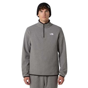 The North Face NF0A8D0QCQI1 Glacier Fleece 1/4 Zip Gri Erkek Outdoor Polar
