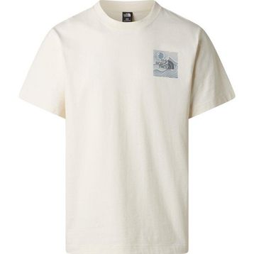 The North Face NF0A8GB1QLI1 M Mountaın Escape Relaxed Short Sleeve T Beyaz Erkek Tişört