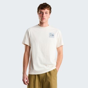 The North Face NF0A8GB1QLI1 M Mountaın Escape Relaxed Short Sleeve T Beyaz Erkek Tişört