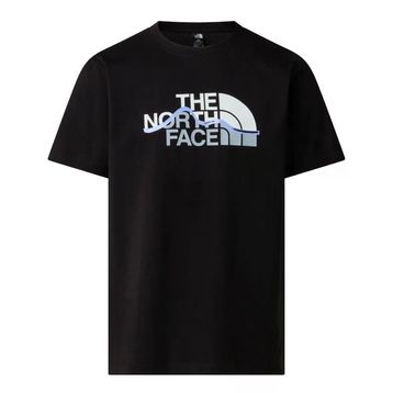 The North Face NF0A8GUXJK31 M Mountaın Lıne Regular Short Sleeve Tee Siyah Erkek Tişört