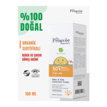 The Prouvee Reponses %100 SPF50+ 100 ml Doğal Bebek Güneş Kremi