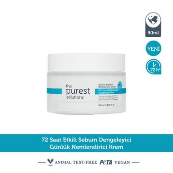 The Purest Solutions 72 Saat Etkili Sebum Dengeleyici Günlük 50 ml Nemlendirici Krem