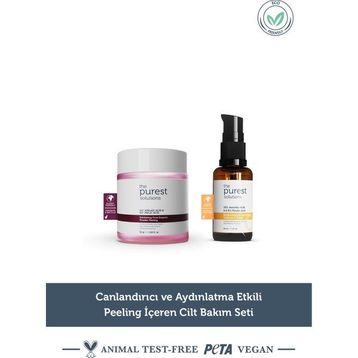 The Purest Solutions Canlandırıcı ve Aydınlatma Etkili Peeling İçeren Cilt Bakım Seti
