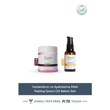 The Purest Solutions Canlandırıcı ve Aydınlatma Etkili Peeling İçeren Cilt Bakım Seti