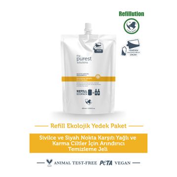 The Purest Solutions Sivilce Siyah Nokta Karşıtı Yağlı Karma Ciltler İçin Ekolojik Yedek Paket 400 ml Temizleme Jeli