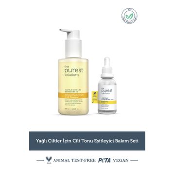 The Purest Solutions Yağlı Ciltler Için Cilt Tonu Eşitleyici Bakım Seti