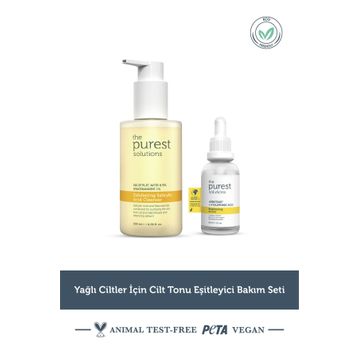 The Purest Solutions Yağlı Ciltler Için Cilt Tonu Eşitleyici Bakım Seti