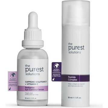 The Purest Solutions Yaşlanma Karşıtı Nemlendirici ve Göz Çevresi Aydınlık Göz Altı Görünümü Destekleyici Yoğun Bakım Seti