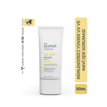 The Purest Solutions Yüksek Koruma ve Nemlendirici Etkili SPF50 50 ML Invisible Güneş Koruyucu Krem