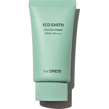 The Saem Eco Earth Cica Sun Cream SPF 50+ ve PA++++ Cica Özlü Sakinleştirici Etkili 50 gr Güneş Kremi