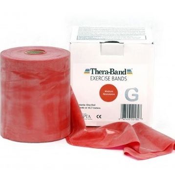 Thera-Band 50130 Kırmızı Egzersiz Bandı 45 Metre Orta Sert