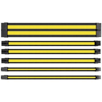 Thermaltake Sarı Siyah Sleeved Kablo Seti