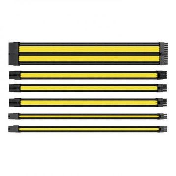 Thermaltake Sarı Siyah Sleeved Kablo Seti
