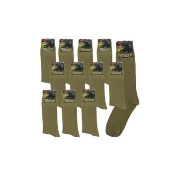 Thermo Flaş Haki Nano Renk Yazlık Likralı Pamuklu 12'li Asker Çorabı