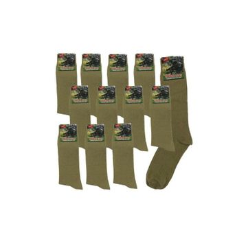 Thermo Flaş Haki Nano Renk Yazlık Likralı Pamuklu 12'li Asker Çorabı