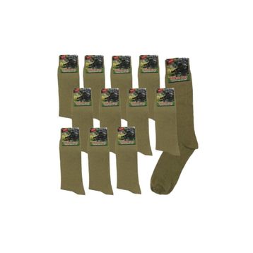Thermo Flaş Haki Nano Renk Yazlık Likralı Pamuklu 12'li Asker Çorabı
