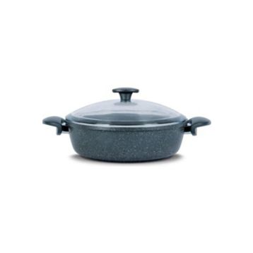 Thermoad 22 cm Gri Alüminyum Döküm Basık Tencere