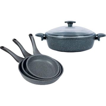 Thermoad Aleminyum Döküm 3'lü Tava 32 cm Basık Tencere
