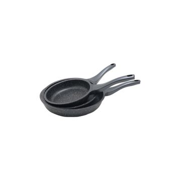 Thermoad Gri 3'lü 20-24-28 cm Granit Döküm Tava Seti
