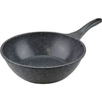 Thermoad ThermoAdWok Gri 28 cm Döküm Granit Wok Tava