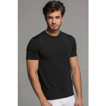 Thermoform Microfiber Siyah Kısa Kollu Fanila