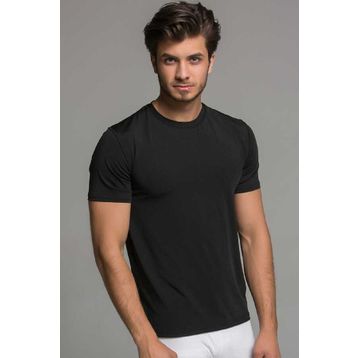 Thermoform Microfiber Siyah Kısa Kollu Fanila